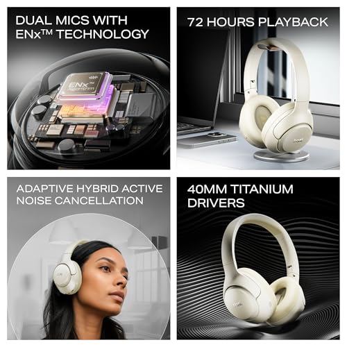 Image of Boat Rockerz 551 ANC Pro(2025 Launch),42Db Hybrid Adaptive,App Support,72Hrs Battery,40Mm Titanium Drivers,Enx Tech,Foldable Cups Bluetooth Over Ear Headphone,Wireless Headphone with Mic(Hazel Beige)