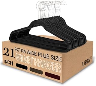 Urby Extra Wide Hangers for Plus Size Clothes, Ganchos para Colgar Ropa,...
