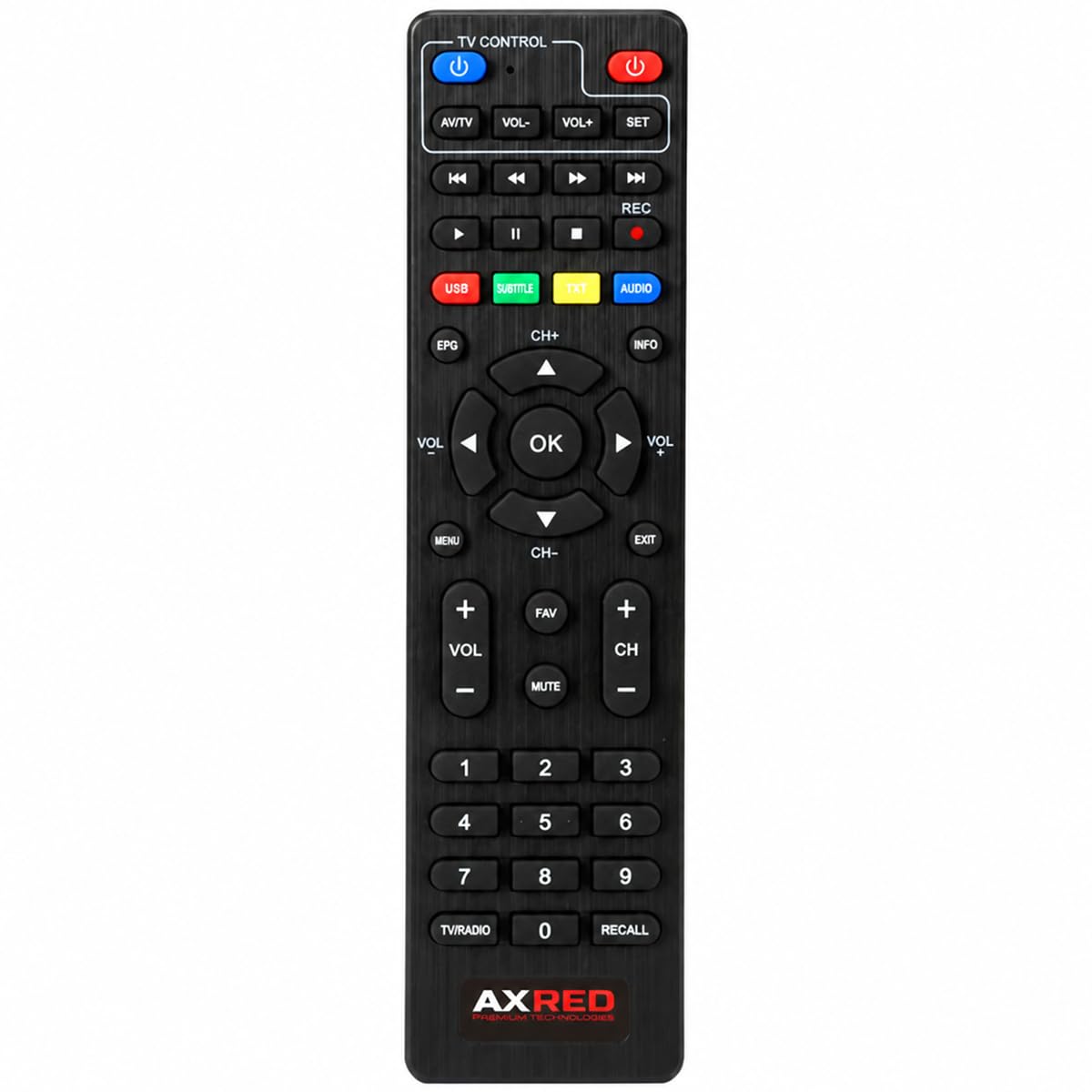 [ Test SEHR GUT, Note 1.0 *] AXRED Space X1 HDTV Sat Receiver mit Aufnahmefunktion, HD fähig, Full HD, Digital Sat-Receiver für Satellitenschüssel Satelliten Satellit TV Fernseher, HD-Receiver, HDMI