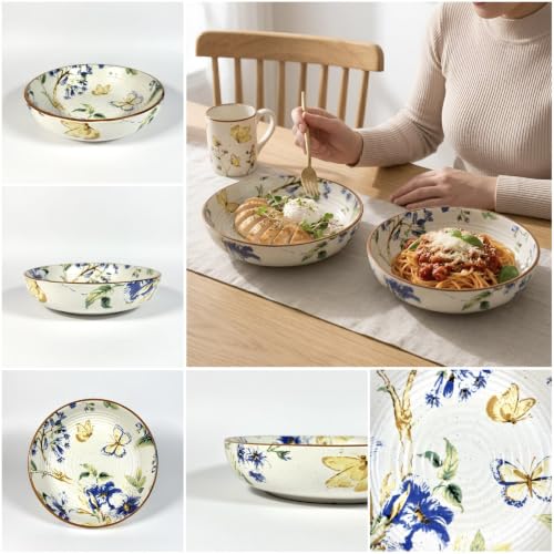 Image of SNS Neelanjali Ceramic Serving Bowl | Premium Salad & Snacks Bowl | Semi-Matt Finish Dinnerware for Oats Pasta Fruits & Desserts | Tableware for Gifting (Neelanjali Kitchenware Bowl, 1 Piece)