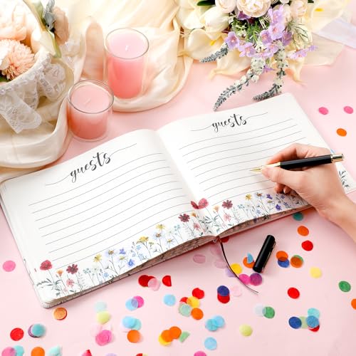 Image of Patelai Bridal Shower Guest Book Decorations Guest Book Sign Alternative Signature Bridal Shower Gifts for Wedding Bachelorette Party with Pen