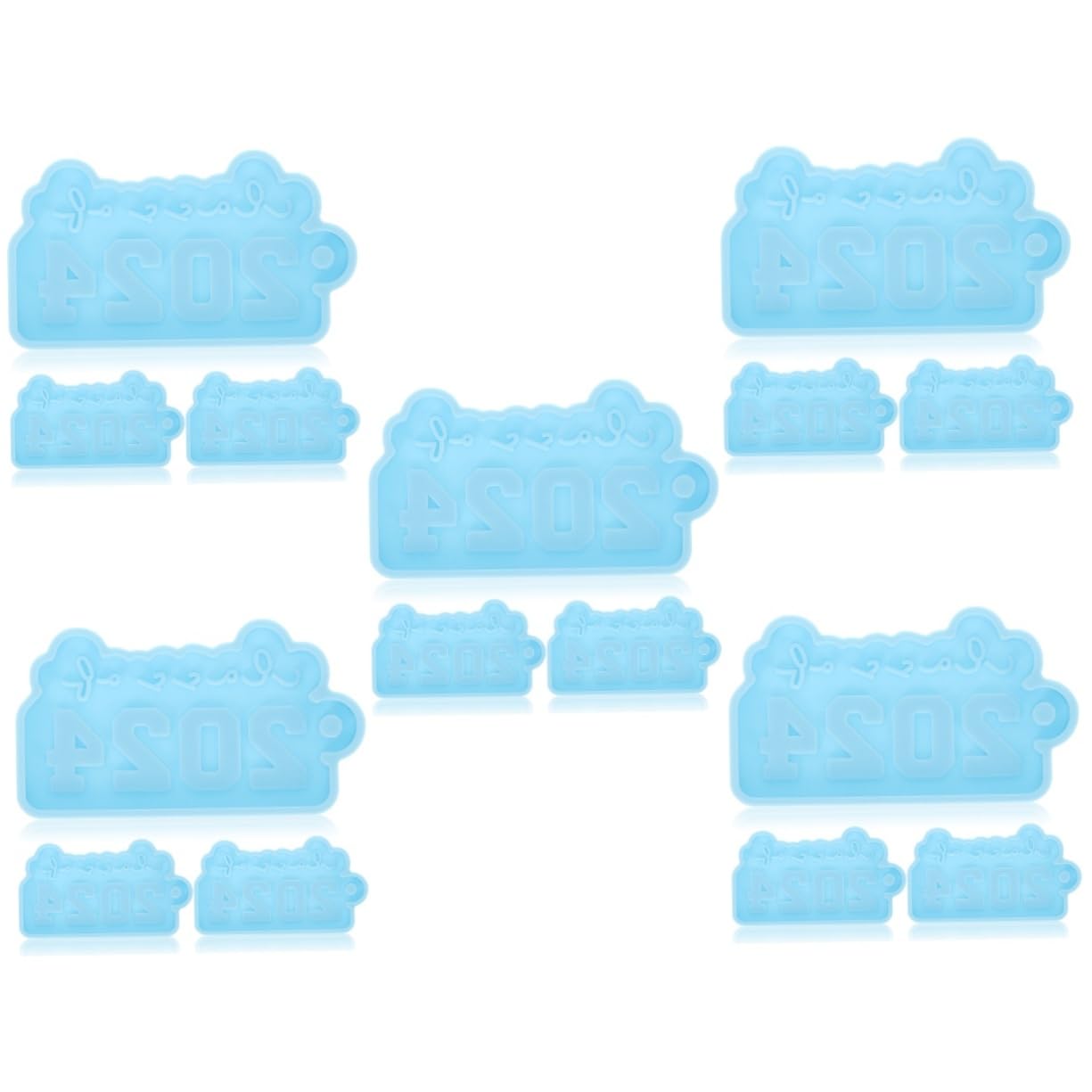 VILLCASE 15pezzi Stampo Silicone Portachiavi Stampo Decorativo Per Ciondoli Fai Da Te Materiale Resistente e Facile Da Pulire Per Decorare Chiavi e Zaini Design Leggero e Durevole