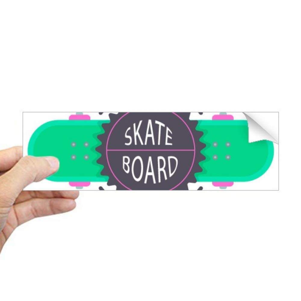 Autocollant pour fenêtre skateboard aquarelle rectangulaire DIYthinker décoratif pour vitre