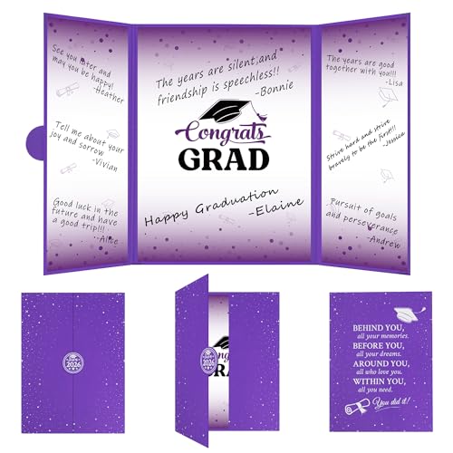 Image of Vlipoeasn Purple 2026 Graduation Party Decorations 2026 College /High School Graduation Decorations Party Supplies, Black and Purple Class of 2026 Congrats Grad Backdrop Banner Signature Book