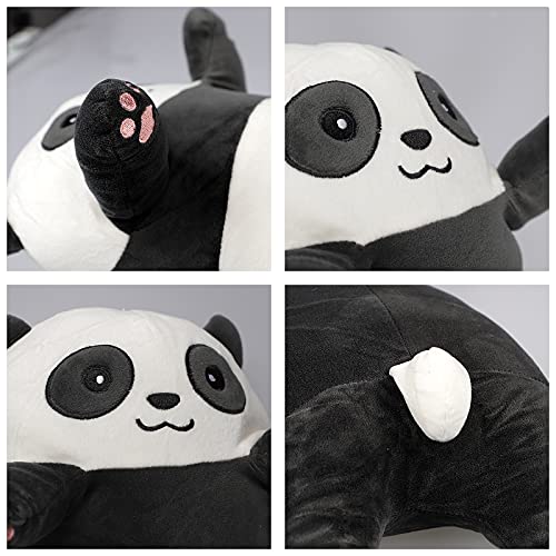 FakeFace Lange Süße Panda Plüschtier Katze Kissen Kuscheltier Schlafkissen Wurfkissen Super weiche Stofftier Spielzeug Sofakissen Seitenschläferkissen Zimmer Deko 70cm