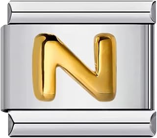 سوار بدلاية ايطالية، حرف N، حرف N، سوار، تعليقة، للنساء، الرجال، الفتيات، مجوهرات، اكسسوارات