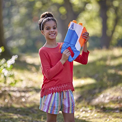 Super Soaker Lança Água Nerf Twin Tide Azul/Branco/Laranja