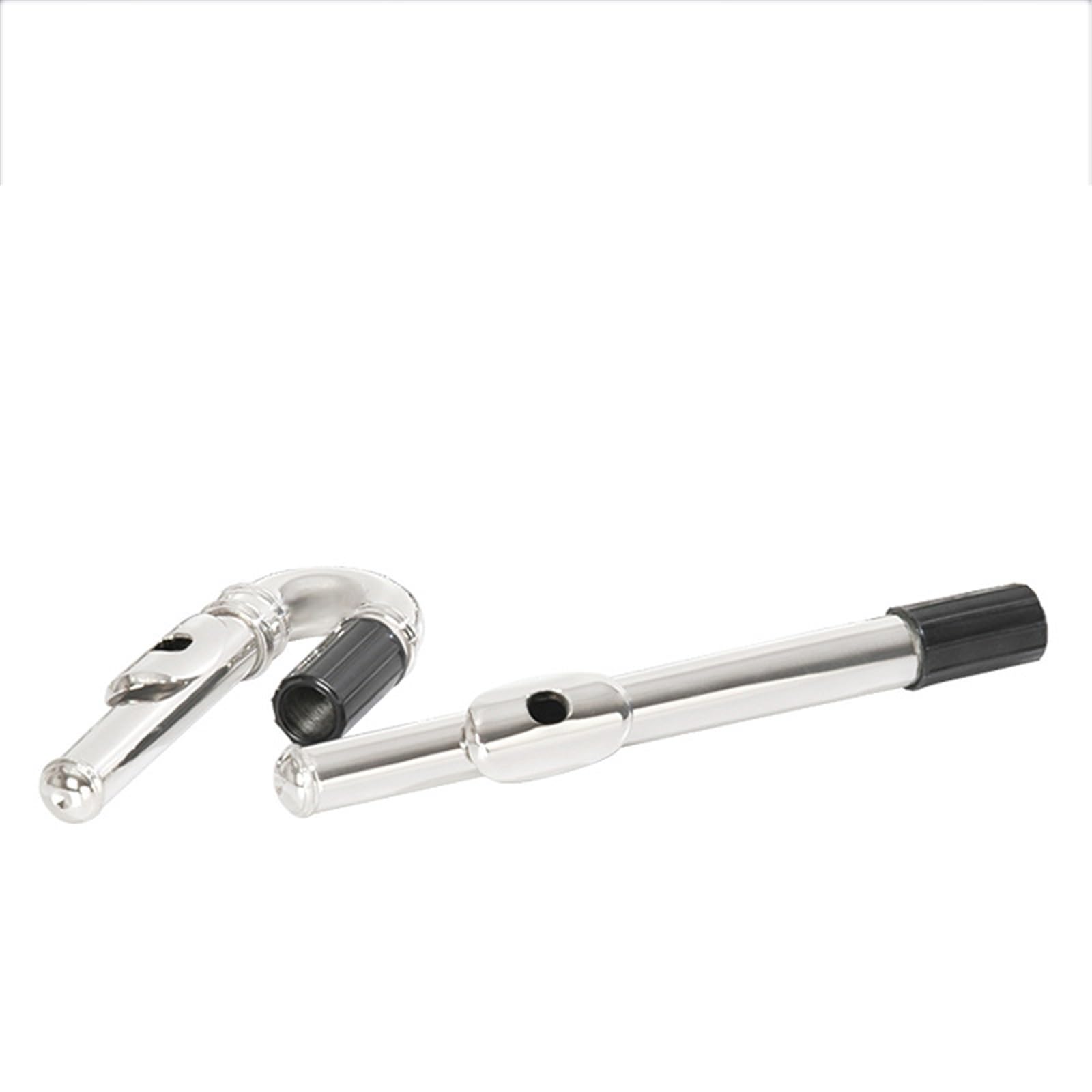 flauto traverso Flauto Curvo Placcato In Argento Flauto A Doppia Testa 16 Fori Tasto E Canzone C Coda Strumento Musicale Placcato In Argento