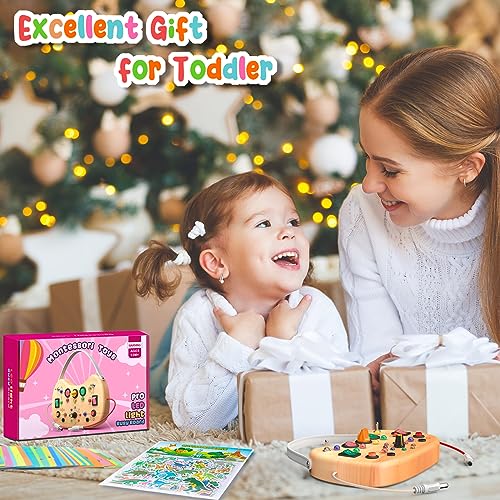 Image of Montessori Busy Board LED Light Switches,Toddler Toys for 1 2 3 Years Old