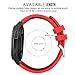 MoKo Band Compatible with Samsung Galaxy Watch 3 45mm/Galaxy Watch 46mm/Gear S3 Frontier/Classic, 22mm Soft Silicone Replacement Sport Strap for Men Women, Red