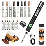 Wood Furniture Repair Kit - Includes Wax Melting Tool with Display, Hard Wax Filler, Marker Pen - Furniture and Countertop Repair Set, Hole for Floor, Table, Door, Cabinet