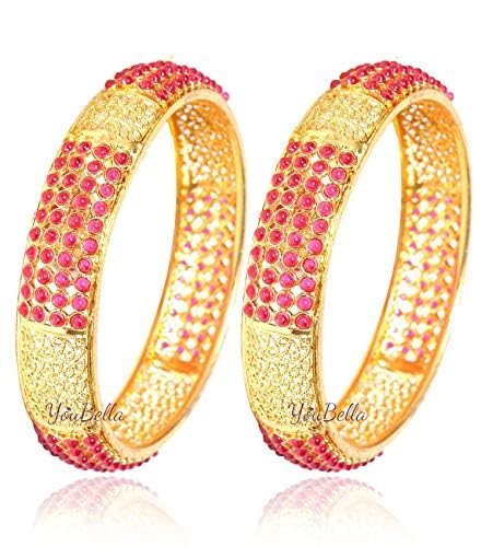 YouBella Gold Plated Bangles Jewellery for Girls/Women (2.4) (B01N98XOJ7) Amazon Price History, Amazon Price Tracker