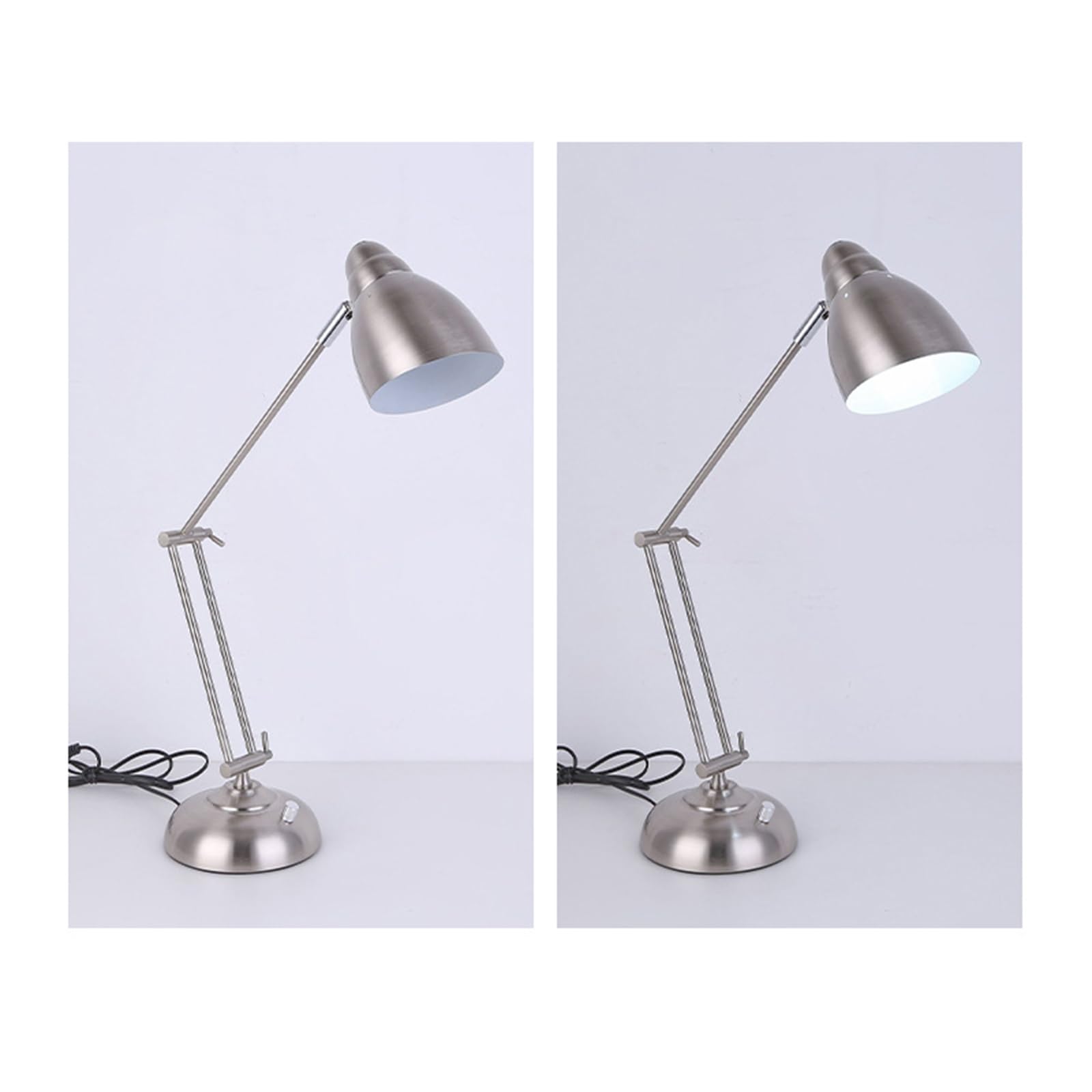 KKXXYQFC Bateria kuchenna Lampy biurkowe E27 LED Lampka nocna Regulowana lampka nocna do sypialni Wnętrze Ochrona oczu Dekoracyjna stołowa (Rozmiar: ciepłe światło, kolor: miedź)