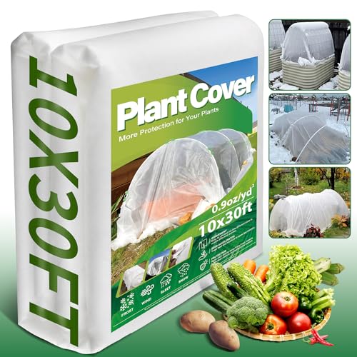 Avalution Plant Covers Freeze Protection, 10x30 FT Frost Cloths for Outdoor Plants, 0.9 oz/yd² Reusable Frost Blankets for Outdoor Plants, Row Covers for Vegetables Season Extension by Avalution - Used condition - US$14.51