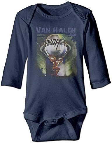 5150 Studio Van Halen Band Boys Girls Baby Onesies Outfits Long Sleeve Navy