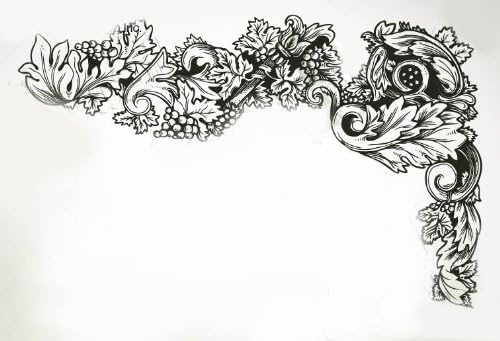 Vinyl Wall Art Decal Sticker Floral Flower Leaf Pattern 77"x49" Big Design
