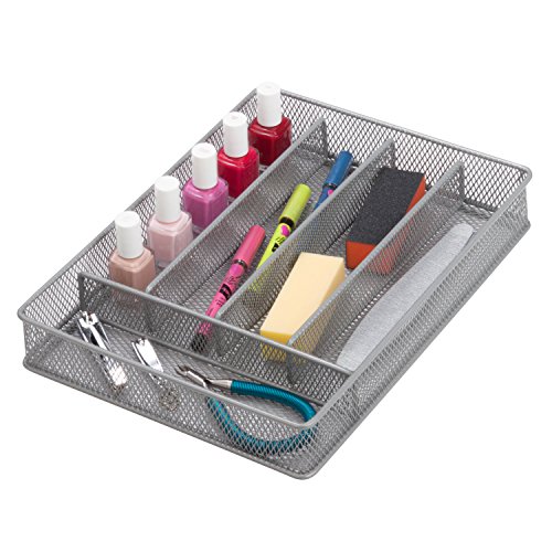 Honey-Can-Do Kch-02154 Steel Mesh 5-Compartment Cutlery Utensil Organizer, Silver #TOP2