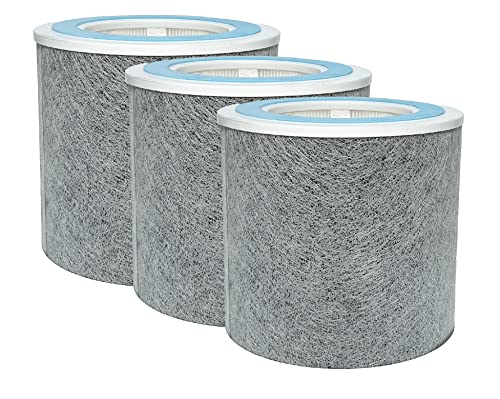 Nispira HC452 HP102 Replacement Filter For Shark NanoSeal Air Purifier HP102PET, HP100, HP105 HC450, HC451, HC455, UA455 3-in-1 True HEPA Activated Carbon Part HE1FKPET, 3 Packs