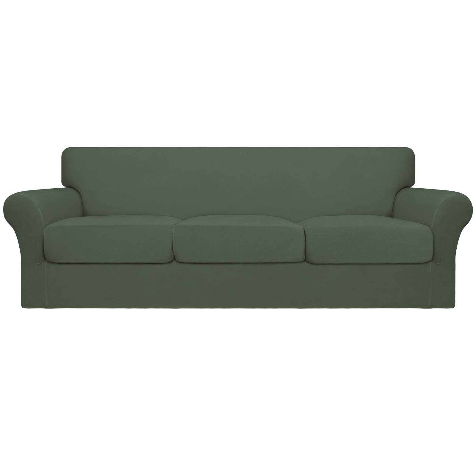 Easy-Going 4 Pieces Oversized Stretch Soft Couch Cover for Dogs - Washable Sofa Slipcover for 3 Separate Cushion Couch - Elastic Furniture Protector