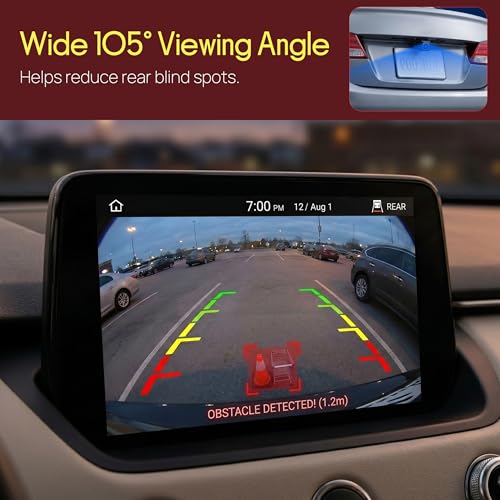Image of Pyle Backup Camera for Cars, Trucks, SUVs & RVs | Adjustable 105 Degree Wide Angle Rearview Reversing Camera with Parking Guidelines | 12-LED Auto Night Vision & IP68 Waterproof | 20ft Cable Included