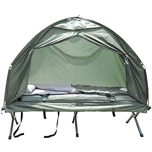 Nishore Barraca de berço portátil com colchão de ar confortável, saco de dormir quente e aconchegant