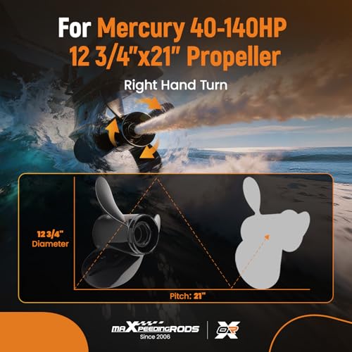 Image of maXpeedingrods Aluminum Boat Propeller for Mercury Engines