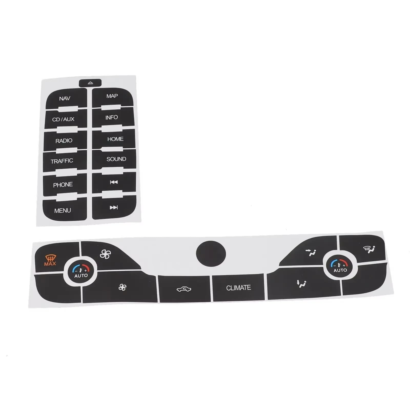 Decorative Stickers Compatible with S-Max 2011 Air Conditioning Panel Repair Button Set Stickers Repair The Buttons Radio +AC Repair Sticker