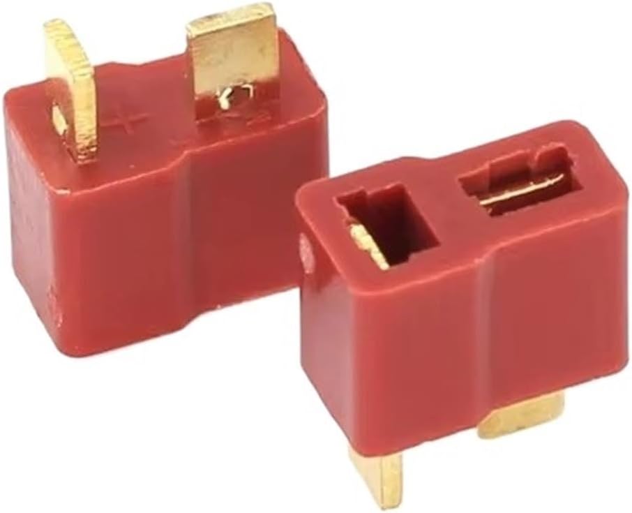 10/50/100PCS T- Male & Female Connectors Deans Style for RC LiPo Battery ESC(Female,100 Pcs)