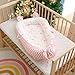 Baby Snuggle Nest Lounger for Newborn 0-24 Months, Breathable & Soft Cotton Infant Baby Nests Cover, Portable & Lightweight Infant Lounger for Home and Travel (Pink)