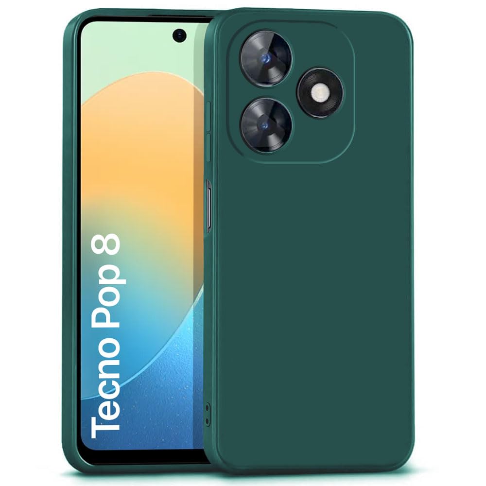 WOW IMAGINE Back Cover for Tecno Pop 8 | Tecno Spark Go 2024 | Spark 20 | Ultra Slim Soft Rubberised Case | Inner Velvet Fabric Lining | Matte Silicone Flexible Mobile Case | Camera Protection - Green (B0CS9VXG6K) Amazon Price History, Amazon Price Tracker