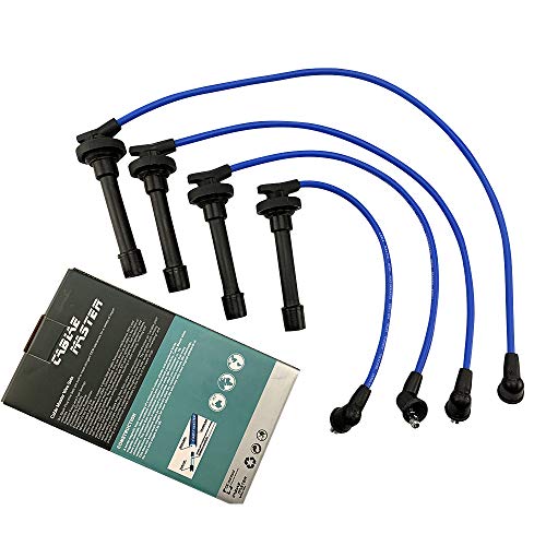 Cable Master Spark Plug Wires Compatible with Acura Integra 1.7L 1.8L 92-01 Honda Civic (del Sol) 1.6L 94-00 L4 4 Wires
