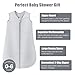 SWEET DOLPHIN Baby Sleep Sack 0-6 Months - 100% Cotton 2-Way Zipper TOG 0.5 Infant Wearable Blanket, Newborn Essentials Toddler 3 Pack Sleeping Sacks - Grey