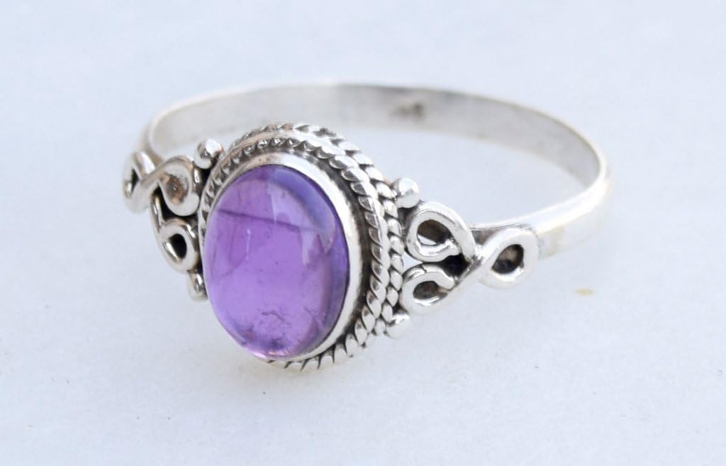 Avicrafts Amethyst Stone Ring 925 Sterling Silver Statement Ring For Women Handmade Gemstone Christmas Jewellery Gift For Her - Image 5