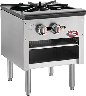 Kratos Commercial Stockpot Range, Natural Gas Single Burner Range, Stainless Steel, 80,000 BTU (29Y-073)
