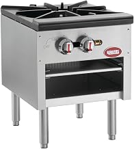 Kratos Commercial Stockpot Range, Natural Gas Single Burner Range, Stainless Steel, 80,000 BTU (29Y-073)
