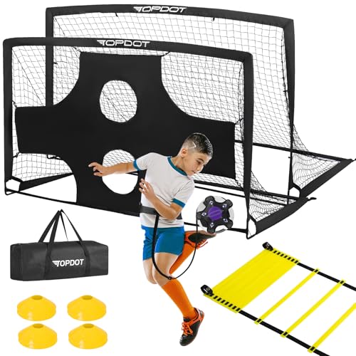 Juego de 2 porterías de fútbol para niños, 180 x 120 cm, para Entrenamiento en el Patio Trasero y Juegos Deportivos hinchables al Aire Libre