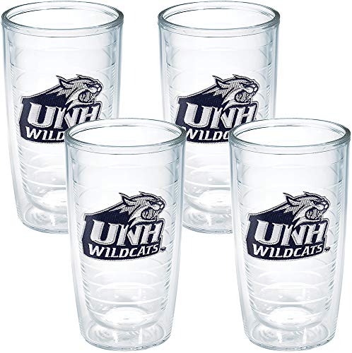 Tervis New Hampshire University Emblem Tumbler, Set of 4, 16 oz, Clear