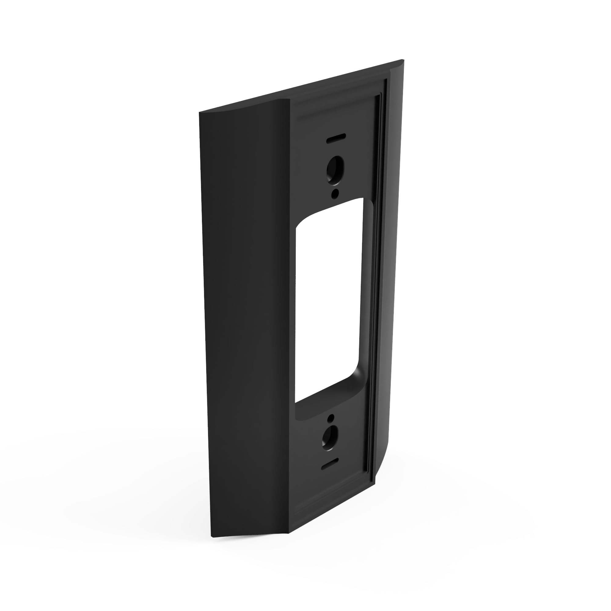 Hidden River Lab Proprietary Wall Plate Adapter for Ring Wired Doorbell Plus 2nd Gen, Wired Doorbell 2nd Gen and Eufy T8222 - Cleaner Install, Wiring Clearance and Single-Gang Box Coverage - Black