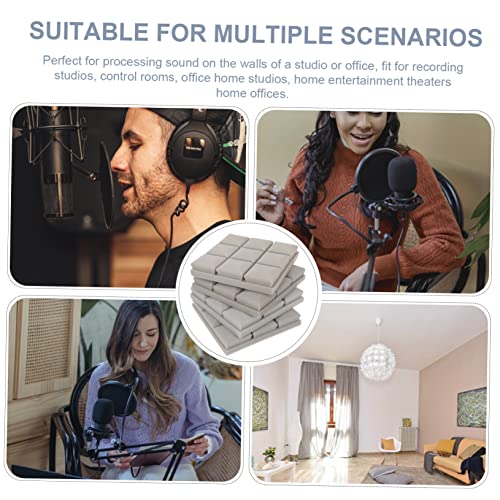 Toddmomy 4 piezas paneles insonorizantes de espuma de alta densidad para aislamiento acústico, estudio de grabación, teatros en casa y oficinas miniatura 5