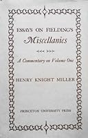 Essays on Fielding's 'Miscellanies': a Commentary on Volume One B0000CL7R9 Book Cover