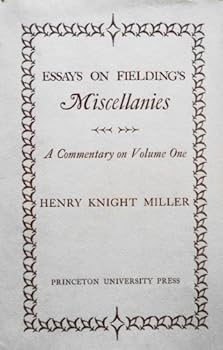 Hardcover Essays on Fielding's 'Miscellanies': a Commentary on Volume One [Unknown] Book