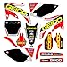 Team Grafik Motorrad CRF450R 2008-2005 Grafiken Aufkleber Hintergründe Aufkleber Kits für Honda CRF 450R 2005 2006 2007 2008 CRF450 CRF 450 Motocross Aufkleber (Color : 3)