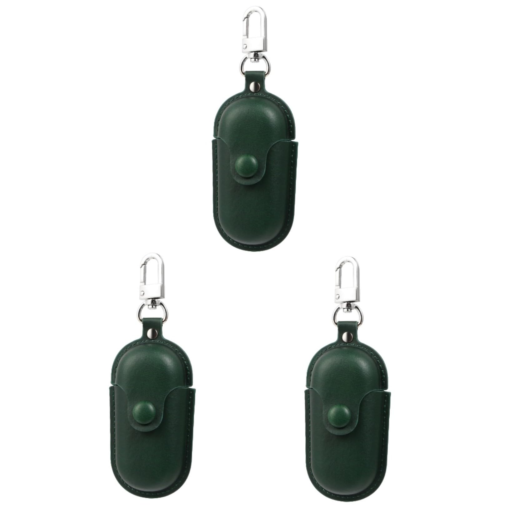 OSALADI 3pezzi Protezione Per Auricolari Custodia Antifurto Per Auricolari Wireless Verde Con Clip Pratica Organizzatore Resistente e Leggero Per Accessori