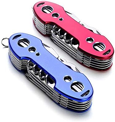 COMEBO 2 PCS Pack Stainless Steel Swiss Style Army Pocket Knife Multitools 12-in-1 Multi Function with Opener Screwdrivers Saw Scissors