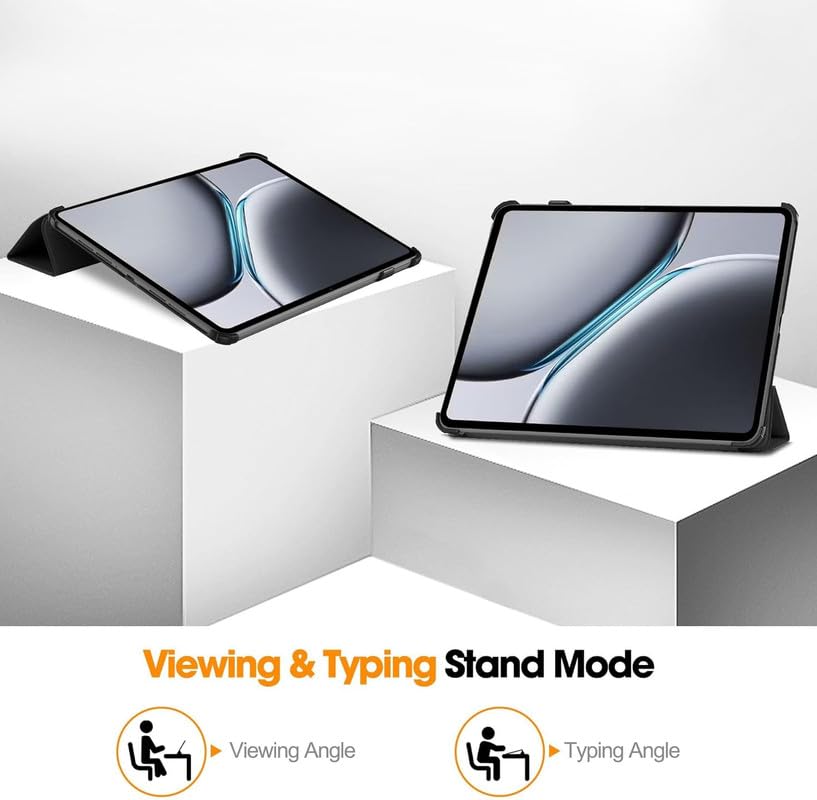 Image of Smart Flip with Pen Holder Protective Tablet Cover for OnePlus Pad 2 (12.1 inch) (Magnetic PU Leather, Black)