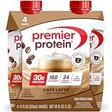 Premier Protein Shake, Café Latte, 30g Protein, No Added Sugar, 24 Vitamins & Minerals to Support Immune Health, 11 fl oz, 4 Pack (Packaging May Vary)
