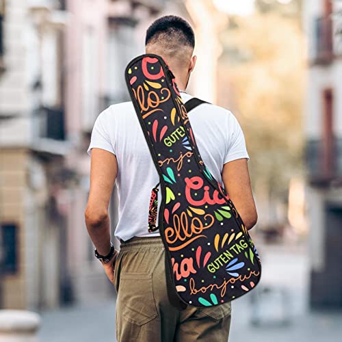 Housse pour ukulélé Hello différentes langues imprimées 10 mm d’épaisseur rembourrage éponge 53,3 cm sac de transport… - Les Beatles, Paul McCartney, John Lennon, RIngo Starr, George Harrison Housse pour ukulélé Hello différentes langues imprimées 10 mm d'épaisseur rembourrage éponge 53,3 cm sac de transport… – Image 6