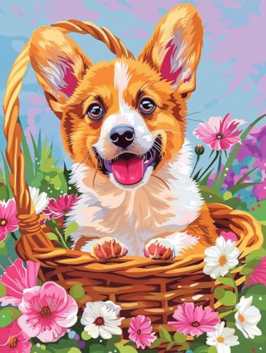 Pintura por números de perro para adultos lienzo DIY de manualidades acrílicas 100x130cm