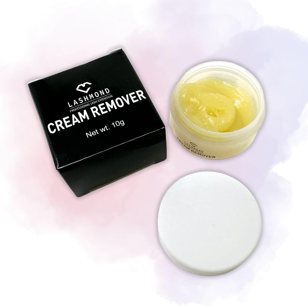 Lashmond Professional Eyelash Extension Remover Cream - Low Irritation, Sensitive Skin-Friendly Adhesive Dissolver for Salon Use, Acetone-Free, 10g Jar