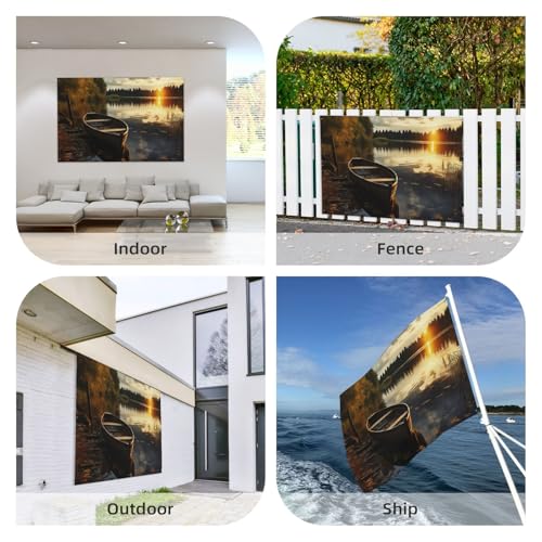 Drapeaux 122 x 183 cm extérieur en polyester 200D double face avec oeillets